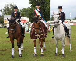 Medaillengewinner der Junioren-Dressurreiter: v.l. Anna Rindler, Kati Spierling, Michele Zuther.